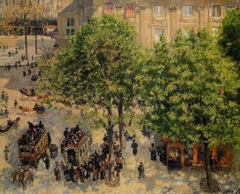 Camille Pissarro : Place du Theatre Francais, Spring